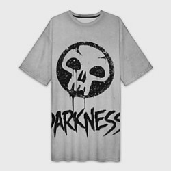 Футболка женская длинная Emblems Darkness, цвет: 3D-принт