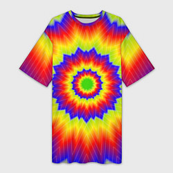 Женская длинная футболка Tie-Dye