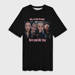 Футболка женская длинная BLACKPINK, цвет: 3D-принт