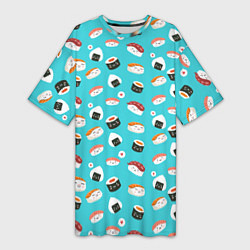 Женская длинная футболка Sushi