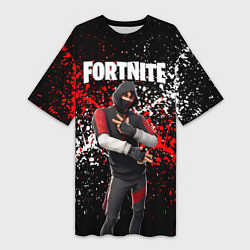 Футболка женская длинная Fortnite Ikonik, цвет: 3D-принт