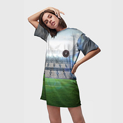 Футболка женская длинная FC INTER MIAMI, цвет: 3D-принт — фото 2
