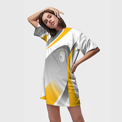 Футболка женская длинная Juventus Uniform, цвет: 3D-принт — фото 2