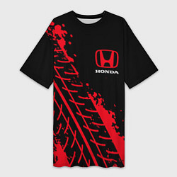 Женская длинная футболка HONDA ХОНДА
