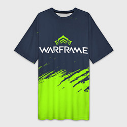Футболка женская длинная WARFRAME ВАРФРЕЙМ, цвет: 3D-принт