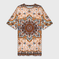 Футболка женская длинная Старый ковер, цвет: 3D-принт