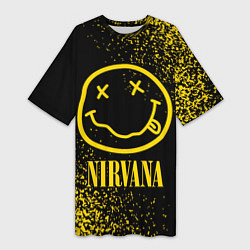 Женская длинная футболка NIRVANA НИРВАНА