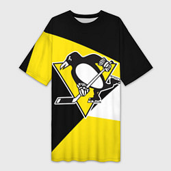 Футболка женская длинная Pittsburgh Penguins Exclusive, цвет: 3D-принт