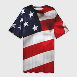 Женская длинная футболка США USA