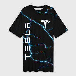 Женская длинная футболка TESLA