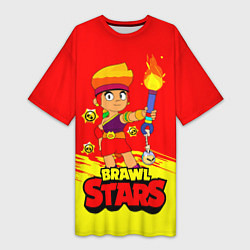 Женская длинная футболка Brawl StarsAmber