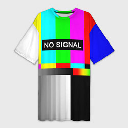 Женская длинная футболка NO SIGNAL