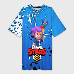 Женская длинная футболка BRAWL STARS SHELLY PSG