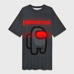 Женская длинная футболка AMONG US - IMPOSTOR