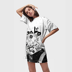 Футболка женская длинная DOROHEDORO, цвет: 3D-принт — фото 2