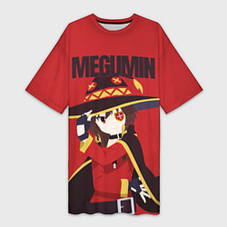 Футболка женская длинная Megumin, цвет: 3D-принт