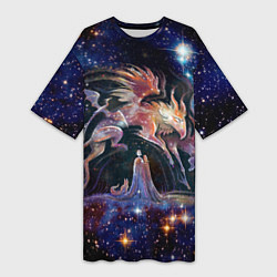 Футболка женская длинная Дивные звери, цвет: 3D-принт
