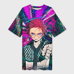 Женская длинная футболка Танджиро Камадо