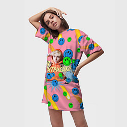 Футболка женская длинная Ваня Дмитриенко, цвет: 3D-принт — фото 2