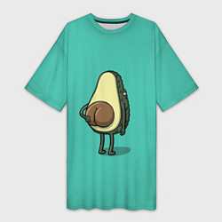 Женская длинная футболка Авокадо