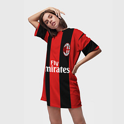 Футболка женская длинная Форма Милан Ибрагимович, цвет: 3D-принт — фото 2