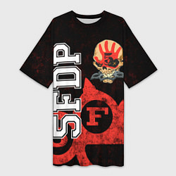 Футболка женская длинная Five Finger Death Punch 1, цвет: 3D-принт