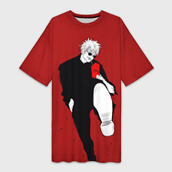 Женская длинная футболка Годжо Сатору Магическая битва