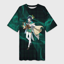 Женская длинная футболка Genshin Impact - Venti