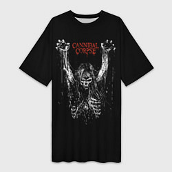 Футболка женская длинная Cannibal Corpse, цвет: 3D-принт