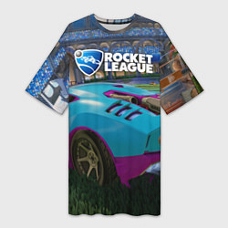 Женская длинная футболка Rocket League