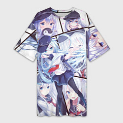 Женская длинная футболка Kantai Collection: Hibiki
