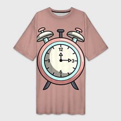 Женская длинная футболка Clock