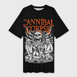 Футболка женская длинная Cannibal Corpse, цвет: 3D-принт