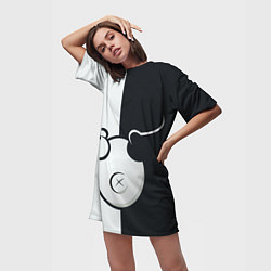 Футболка женская длинная MONOKUMA МОНОКУМА, цвет: 3D-принт — фото 2