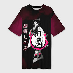 Женская длинная футболка Шинобу Кочо Kimetsu no Yaiba