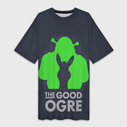 Футболка женская длинная Shrek: Im good ogre, цвет: 3D-принт