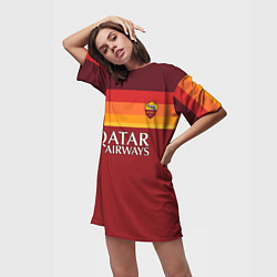 Футболка женская длинная Мхитарян футболка Рома, цвет: 3D-принт — фото 2
