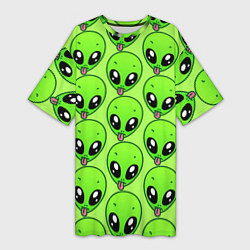 Женская длинная футболка Инопланетяне