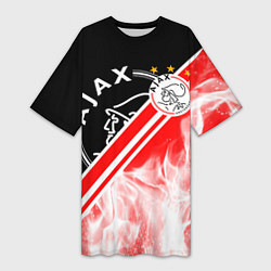 Женская длинная футболка FC AJAX AMSTERDAM ФК АЯКС
