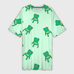 Женская длинная футболка Froggy crossing