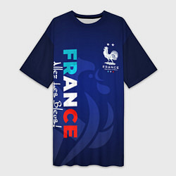 Женская длинная футболка Сборная Франции