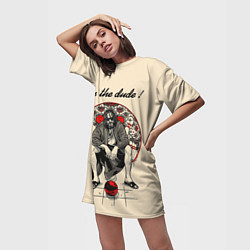 Футболка женская длинная I am the dude!, цвет: 3D-принт — фото 2