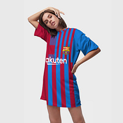 Футболка женская длинная Гризманн Барселона 20212022, цвет: 3D-принт — фото 2