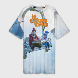 Женская длинная футболка It Takes Two Коди и Мэй