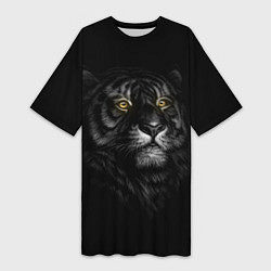 Женская длинная футболка Тигр