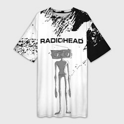 Женская длинная футболка Radiohead Радиохед Z