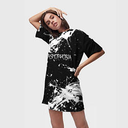 Футболка женская длинная Phasmophobia краска, цвет: 3D-принт — фото 2