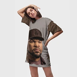 Футболка женская длинная Ice Cube Айс Куб Z, цвет: 3D-принт — фото 2
