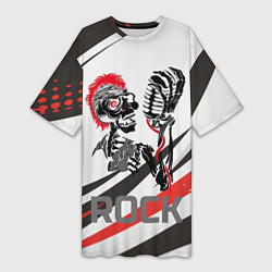 Женская длинная футболка Punk music