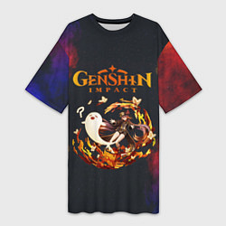 Женская длинная футболка Genshin Impact Геншин Импакт Z